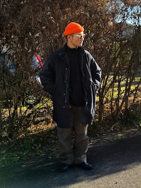 「アイテム（ローファー、ブルー系）」を使った、Kentaさん（メンズ・172cm）の冬コーディネート