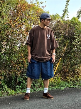 「アイテム（キャップ）」を使った、Kentaさん（メンズ・172cm・40代）の夏コーディネート