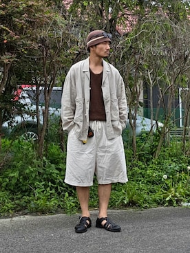 「アイテム（テーラードジャケット）」を使った、Kentaさん（メンズ・172cm）の夏コーディネート