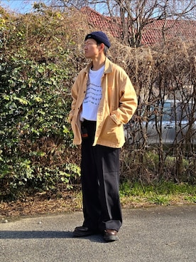 「GU（ジーユー）のアイテム（ジャケット/アウター）」を使った、Kentaさん（メンズ・172cm）の春コーディネート