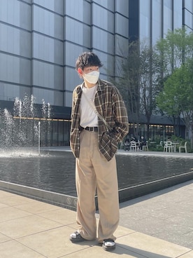 がっきー|キレイめカジュアルさん（メンズ・171cm）の春コーディネート