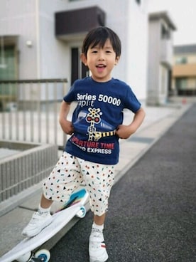 「LB CLUB（エルビークラブ）のアイテム」を使った、こどもの森e-shopさん（キッズ・110cm）の夏コーディネート