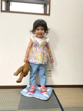 「Moujonjon（ムージョンジョン）のアイテム」を使った、こどもの森e-shopさん（キッズ・90cm）の夏コーディネート