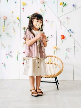 「Will Mery（ウイルメリィ）のアイテム」を使った、こどもの森e-shopさん（キッズ・110cm）の夏コーディネート