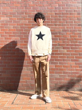 MARUさんの「converse コンバース CANVAS ALL STAR J HI キャンバス オールスター J HI 32067960 WHITE」を使ったコーディネート