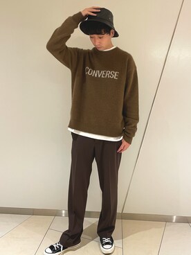 「CONVERSE TOKYO（コンバーストウキョウ）のアイテム（帽子）」を使った、MARUさん（メンズ・175cm）の秋コーディネート
