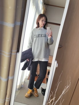 「アイテム（スウェット）」を使った、akariさん（レディース・157cm）の秋コーディネート