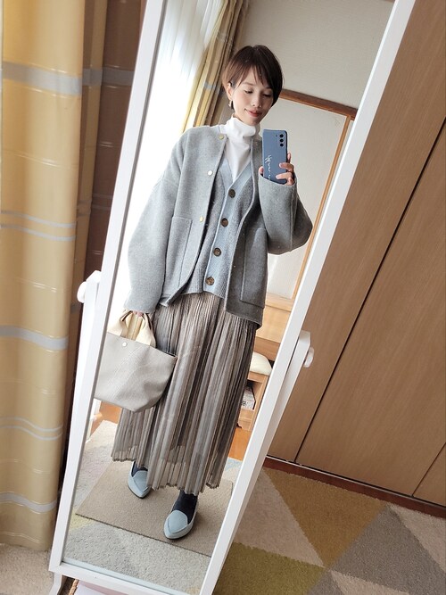 akari|LE GLAZIKのノーカラーコートを使ったコーディネート - WEAR