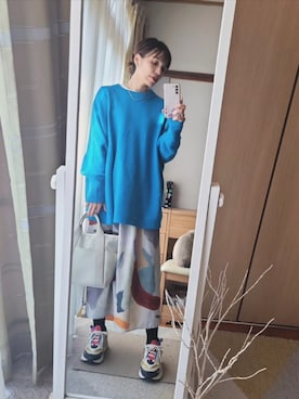 「アイテム（スカート）」を使った、akariさん（レディース・157cm・30代）の冬コーディネート