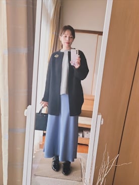 「アイテム（ブローチ/コサージュ）」を使った、akariさん（レディース・157cm）の冬コーディネート