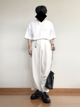 「Adoon plain（アドーンプレーン）のアイテム（パンツ）」を使った、ana6さん（メンズ・173cm）の夏コーディネート