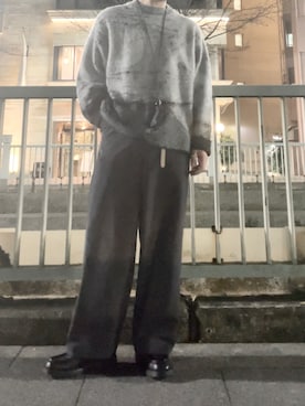 「デザイントップス」｜「アイテム（財布/小物）」を使った、ana6さん（メンズ・173cm）の冬コーディネート