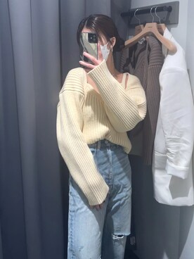 「MOUSSY（マウジー）のアイテム（リング、シルバー系）」を使った、𝐦..相互さん（レディース・162cm）の春コーディネート