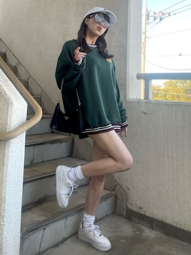 「アイテム（サングラス）」を使った、𝐦..相互さん（レディース・162cm）の春コーディネート