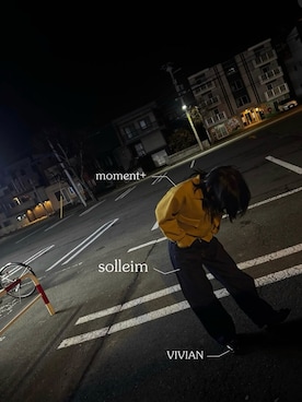 「solleim（ソルレム）のアイテム」を使った、ntkst17さん（レディース・157cm）の冬コーディネート