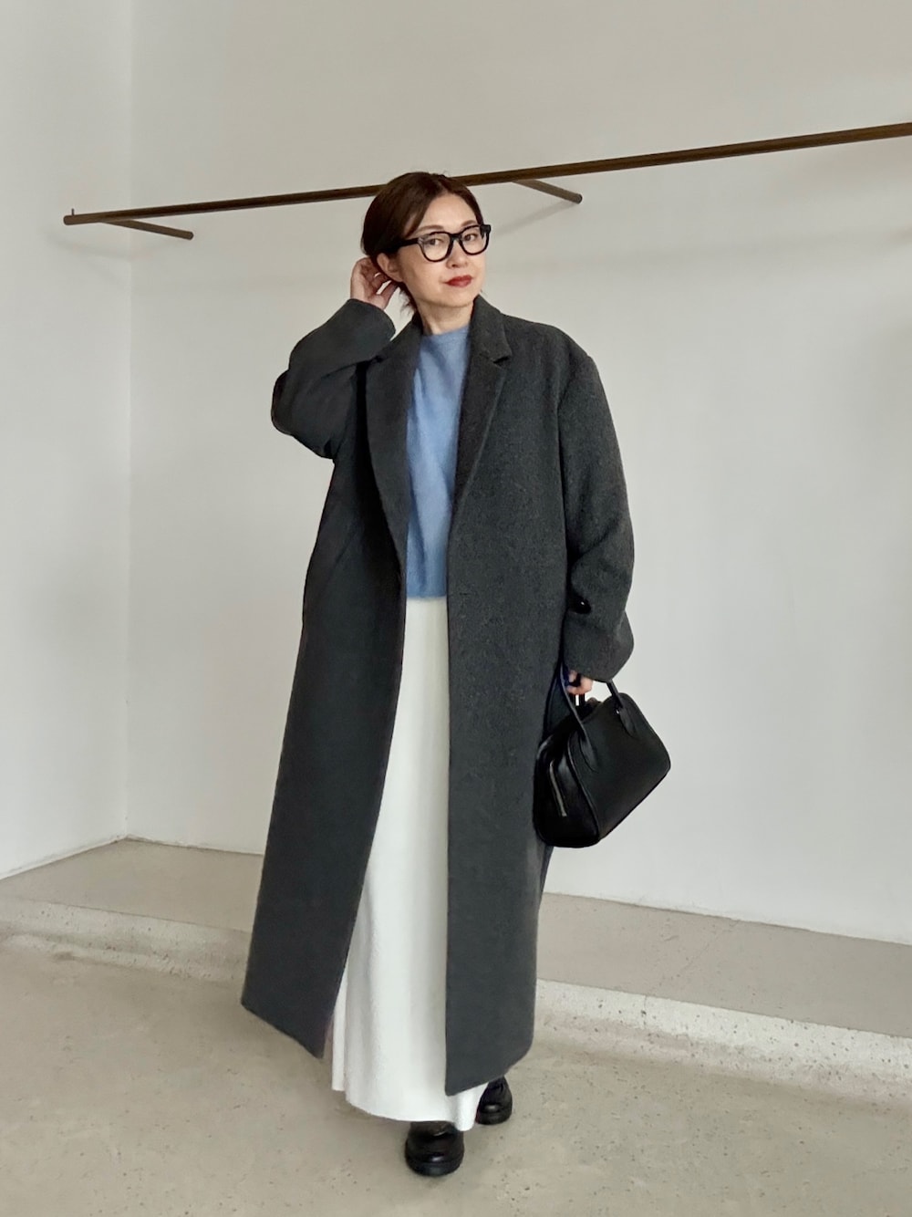 batak house cut チャコールグレー チェスターコート 40 batak house cut チャコールグレー チェスターコート 40