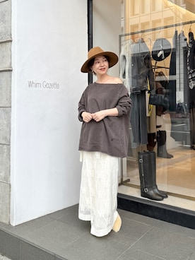 「アイテム（スウェット）」を使った、wg_sato(Whim Gazette AOYAMA)さん（骨格ウェーブ・レディース・156cm）の秋コーディネート