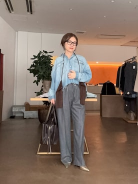 「アイテム（手袋）」を使った、wg_sato(Whim Gazette AOYAMA)さん（レディース・156cm）の秋コーディネート