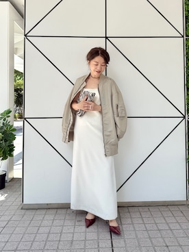 「アイテム（MA-1）」を使った、wg_sato(Whim Gazette AOYAMA)さん（レディース・156cm）の夏コーディネート