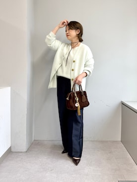 「アイテム（チョーカー）」を使った、wg_sato(Whim Gazette AOYAMA)さん（レディース・156cm）の秋コーディネート