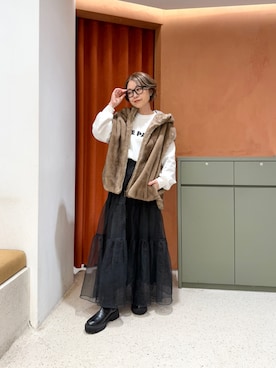 「THE PAUSE（ザ ポーズ）のアイテム」を使った、wg_sato(Whim Gazette AOYAMA)さん（レディース・156cm）の秋コーディネート