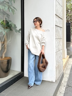 「アイテム（スウェット）」を使った、wg_sato(Whim Gazette AOYAMA)さん（骨格ウェーブ・レディース・156cm）の秋コーディネート