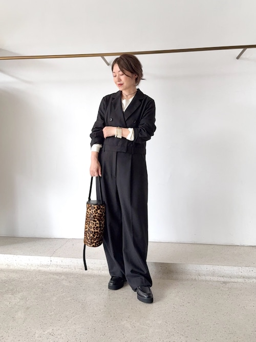 THE PAUSE】テーラーカラージャンプスーツ（つなぎ/オールインワン