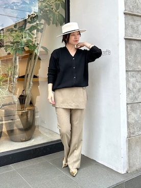 「Whim Gazette（ウィムガゼット）のアイテム（帽子）」を使った、wg_sato(Whim Gazette AOYAMA)さん（レディース・156cm）の夏コーディネート
