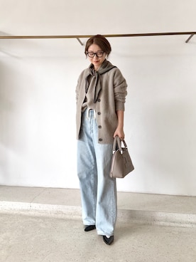 「アイテム（ストール/ショール）」を使った、wg_sato(Whim Gazette AOYAMA)さん（レディース・156cm）の秋コーディネート