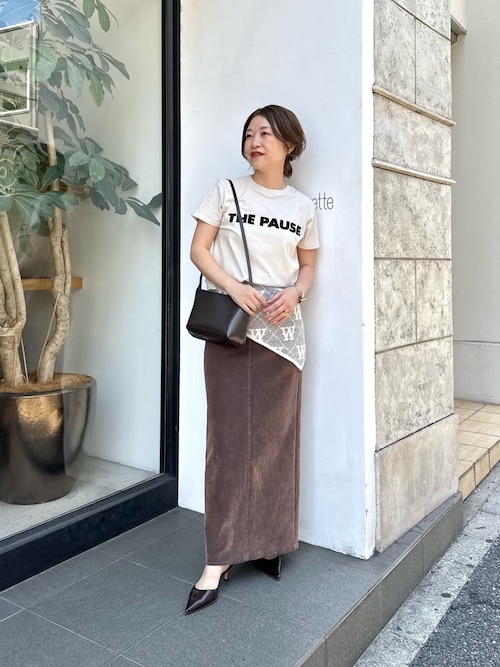 デニムフロッキースリットスカート（デニムスカート）｜Whim Gazette