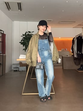 「アイテム（つなぎ/オールインワン）」を使った、wg_sato(Whim Gazette AOYAMA)さん（レディース・156cm）の秋コーディネート