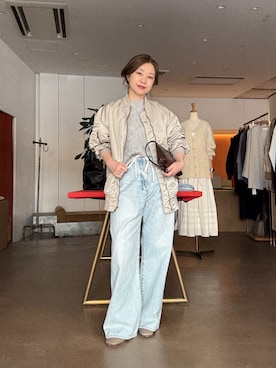 「アイテム（MA-1）」を使った、wg_sato(Whim Gazette AOYAMA)さん（レディース・156cm）の冬コーディネート