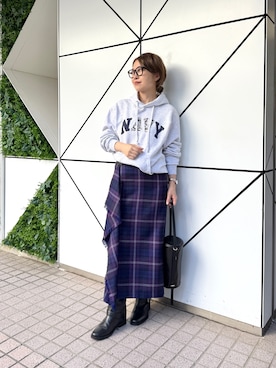 「アイテム（バングル/リストバンド）」を使った、wg_sato(Whim Gazette AOYAMA)さん（レディース・156cm）の秋コーディネート