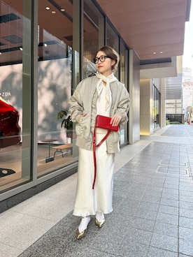 「アイテム（MA-1）」を使った、wg_sato(Whim Gazette AOYAMA)さん（レディース・156cm）の冬コーディネート