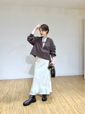 「アイテム（チョーカー、ブラウン系）」を使った、wg_sato(Whim Gazette AOYAMA)さん（レディース・156cm）の秋コーディネート