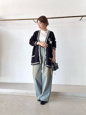 「アイテム（カーディガン/ボレロ）」を使った、wg_sato(Whim Gazette AOYAMA)さん（レディース・156cm）の秋コーディネート