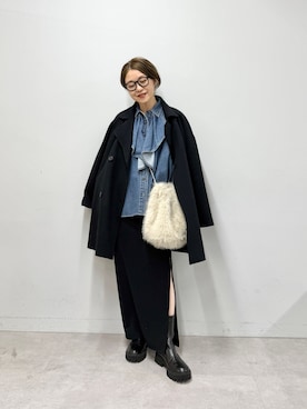 「アイテム（ピーコート）」を使った、wg_sato(Whim Gazette AOYAMA)さん（レディース・156cm）の秋コーディネート