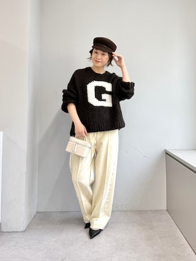 「アイテム（キャスケット）」を使った、wg_sato(Whim Gazette AOYAMA)さん（レディース・156cm）の秋コーディネート