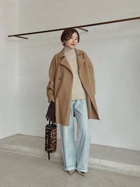「アイテム（ピーコート）」を使った、wg_sato(Whim Gazette AOYAMA)さん（レディース・156cm）の秋コーディネート