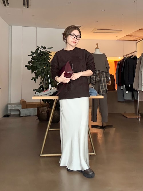 サテンフレアスカート（スカート）｜Whim Gazette（ウィムガゼット）の