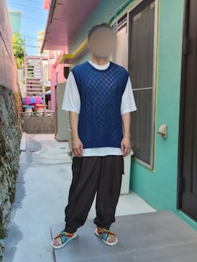 「COMME CA ISM（コムサイズム）のアイテム（トップス）」を使った、Qちゃんさん（メンズ・157cm）の秋コーディネート