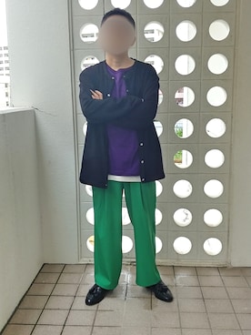 「COMME　CA COMMUNE（コムサコミューン）のアイテム」を使った、Qちゃんさん（メンズ・157cm）の春コーディネート