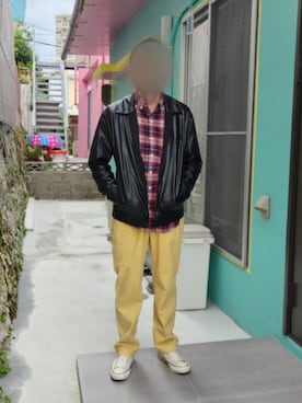 「417 EDIFICE（フォーワンセブンエディフィス）のアイテム（パンツ）」を使った、Qちゃんさん（メンズ・157cm）の秋コーディネート