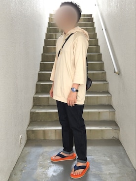 「COMME　CA COMMUNE（コムサコミューン）のアイテム」を使った、Qちゃんさん（メンズ・157cm）の夏コーディネート