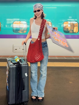 「GENERAL IDEA（ジェネラルアイデア）のアイテム」を使った、mizota yayoiさん（レディース・163cm）の夏コーディネート