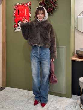 「アイテム（パンプス）」を使った、mizota yayoiさん（レディース・162cm）の冬コーディネート