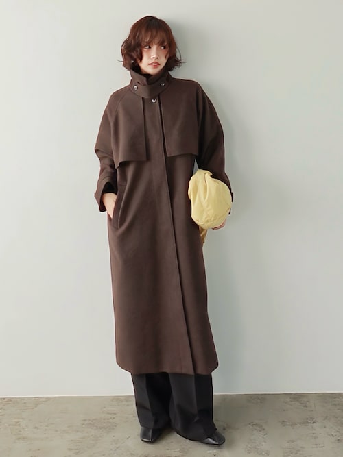 2wayカラーオーバーサイズロングコート（ステンカラーコート