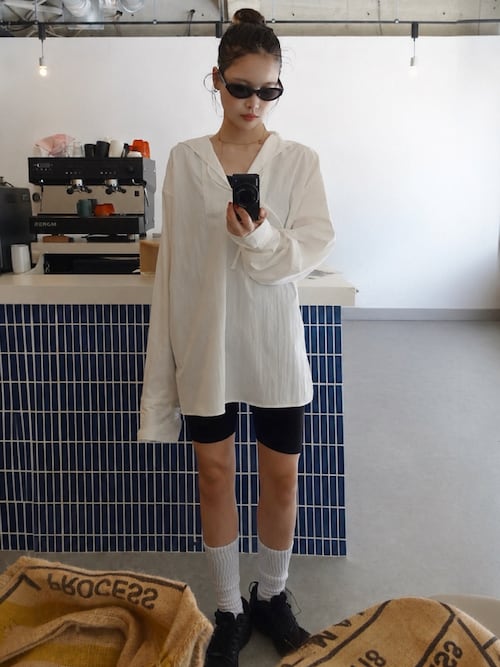「Didot.showroom(ディドット ショールーム)の【DIDOT.】マリンブラウス(シャツ/ブラウス)」を使った、mizota yayoiさん(レディース・163cm)の春コーディネート