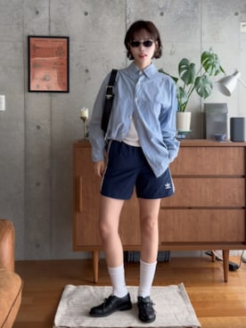 「アイテム（スウェットパンツ）」を使った、mizota yayoiさん（レディース・162cm）の夏コーディネート