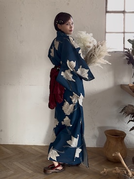 「アイテム（浴衣）」を使った、mizota yayoiさん（レディース・162cm）の夏コーディネート